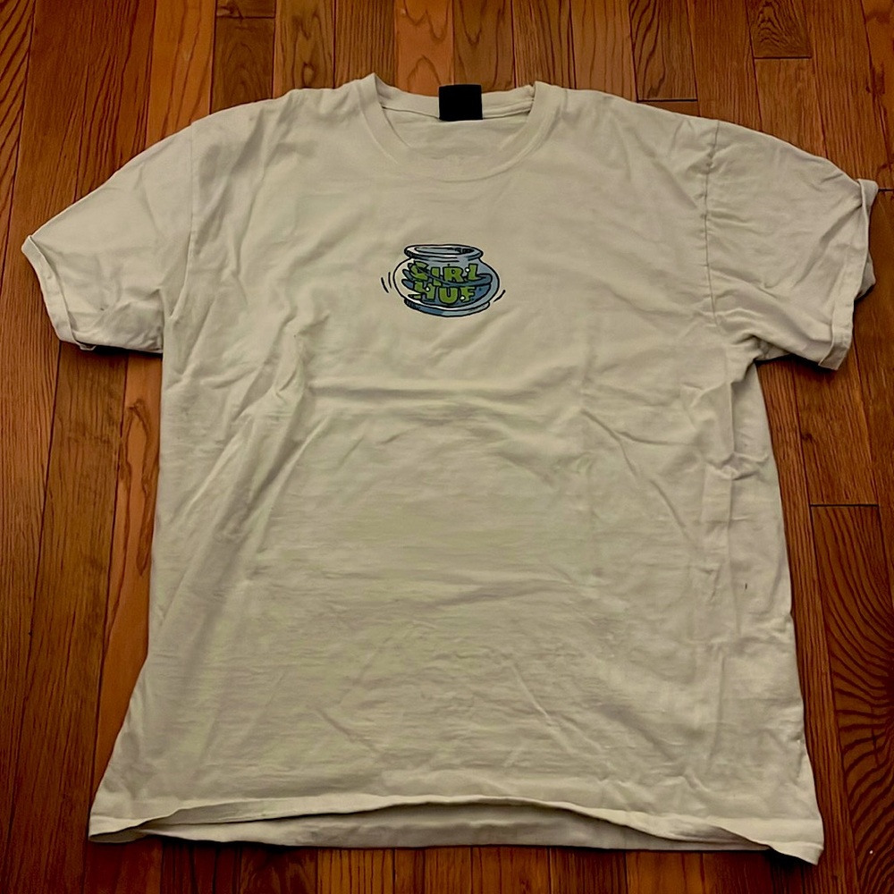 GIRL x HUF baggy t-shirt barley worn loose baggy fit